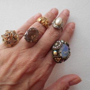 VTG RINGS Estate Art Deco 5 rings jewelry